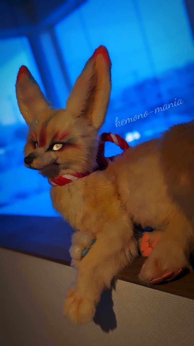 kemono-mania shiro ハンドメイド アートドール ぬいぐるみ 狐の画像10