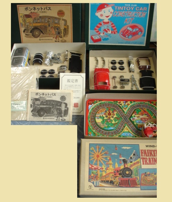  tin plate zen my TOYS CLUB. construction type tin toy Volkswagen kit & bonnet bus KIT &. car ( locomotive ) nostalgia set 