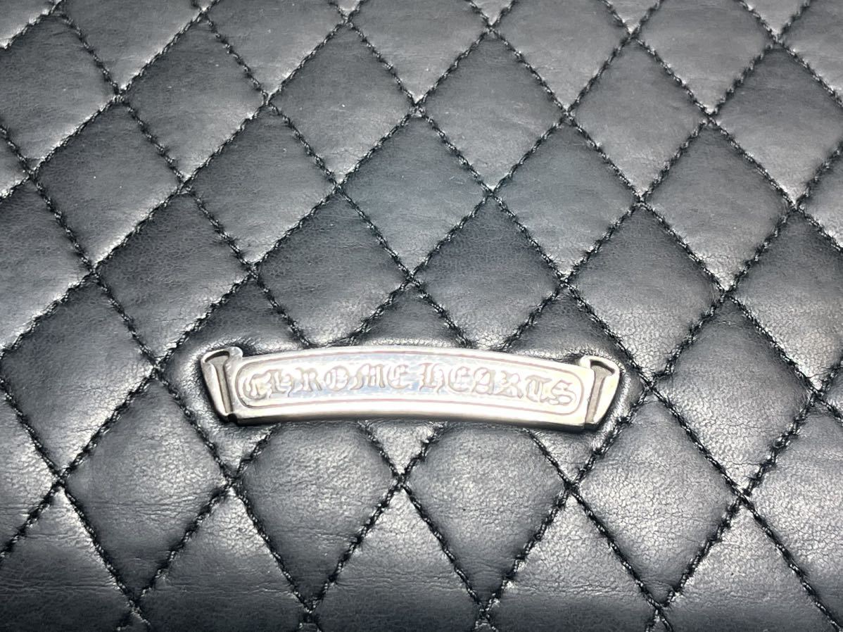 CHROME HEARTS クロムハーツ 財布 WAVE4 QLT 3SNP #4キルティング ウェーブ レザー ウォレット /長財布　クラッチバッグ_画像8