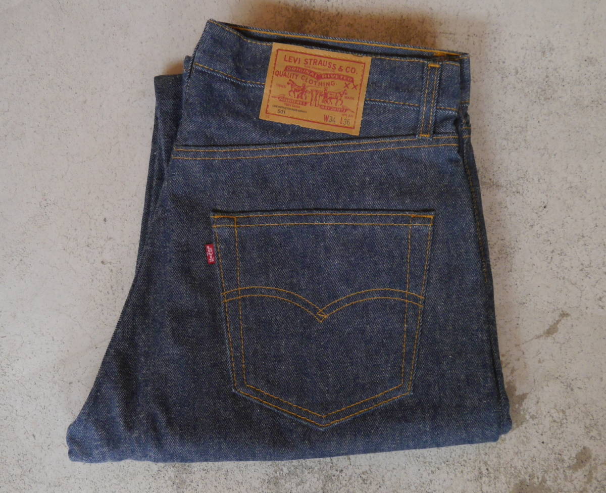 1980 year -1990 period 501 unused dead stock W34L36 Elpa so factory Levi's the truth thing Vintage old clothes 66 previous term Levi\'s red ear 501xx505 latter term big EBig-E555