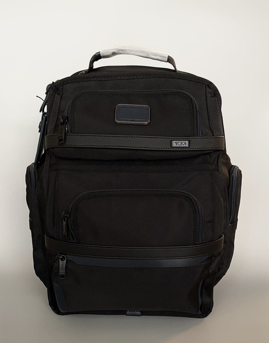 【美品】TUMI Alpha3バックパック T-Pass ビジネスクラス・ブリーフ・パック、色［ブラック／ネイビー］、保存袋付き_画像1