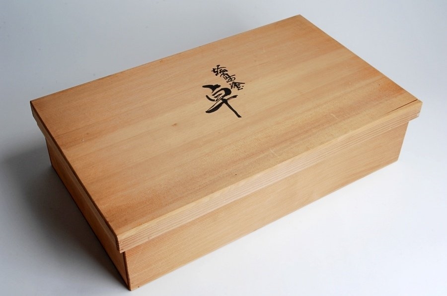 小西啓介 輪島塗 黒漆塗沈金 卓 共箱付 茶具台 煎茶道具 花台