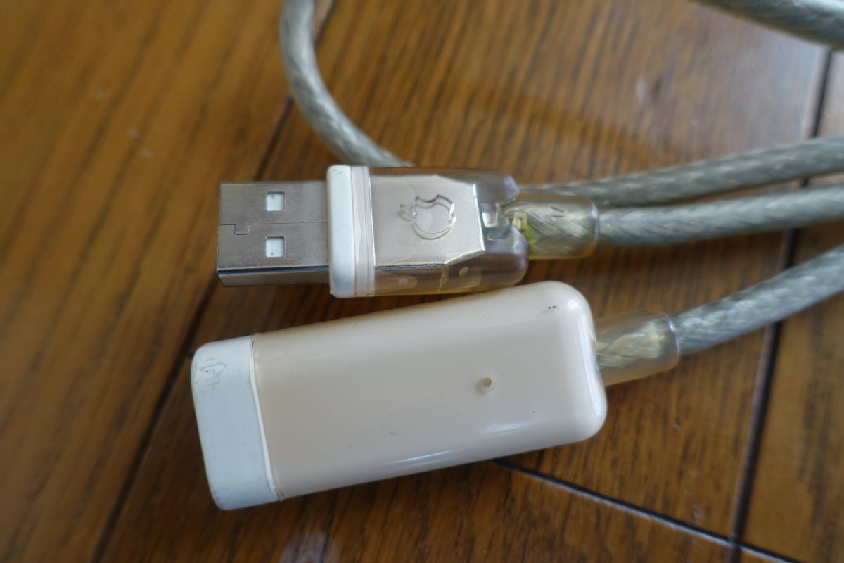 USBケーブル Type-A 延長 クリア 1m apple メス側くぼみアリの画像2