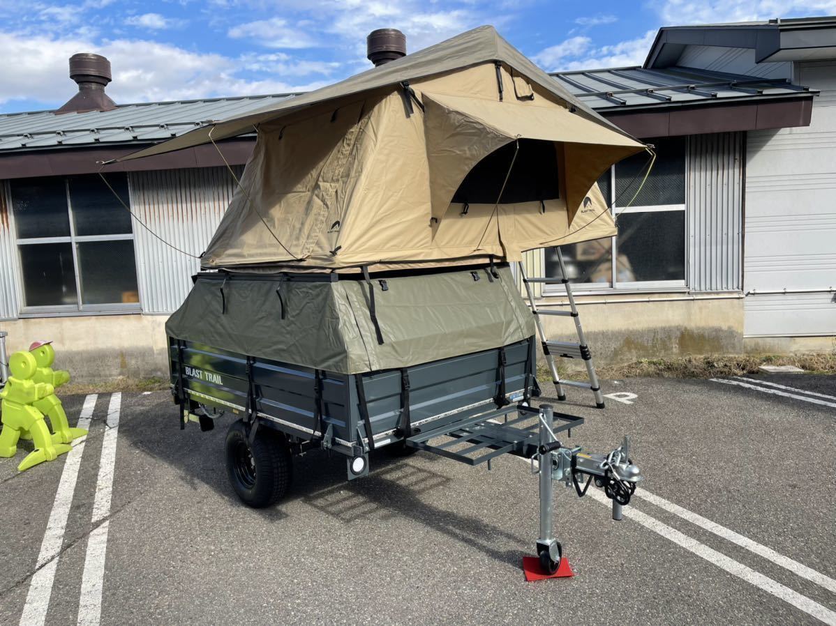 登録済み 未使用 在庫あります ブラストトレーラーT33 キャンプ アウトドア 軽登録トレーラー カーゴ 軽自動車牽引ok_画像4
