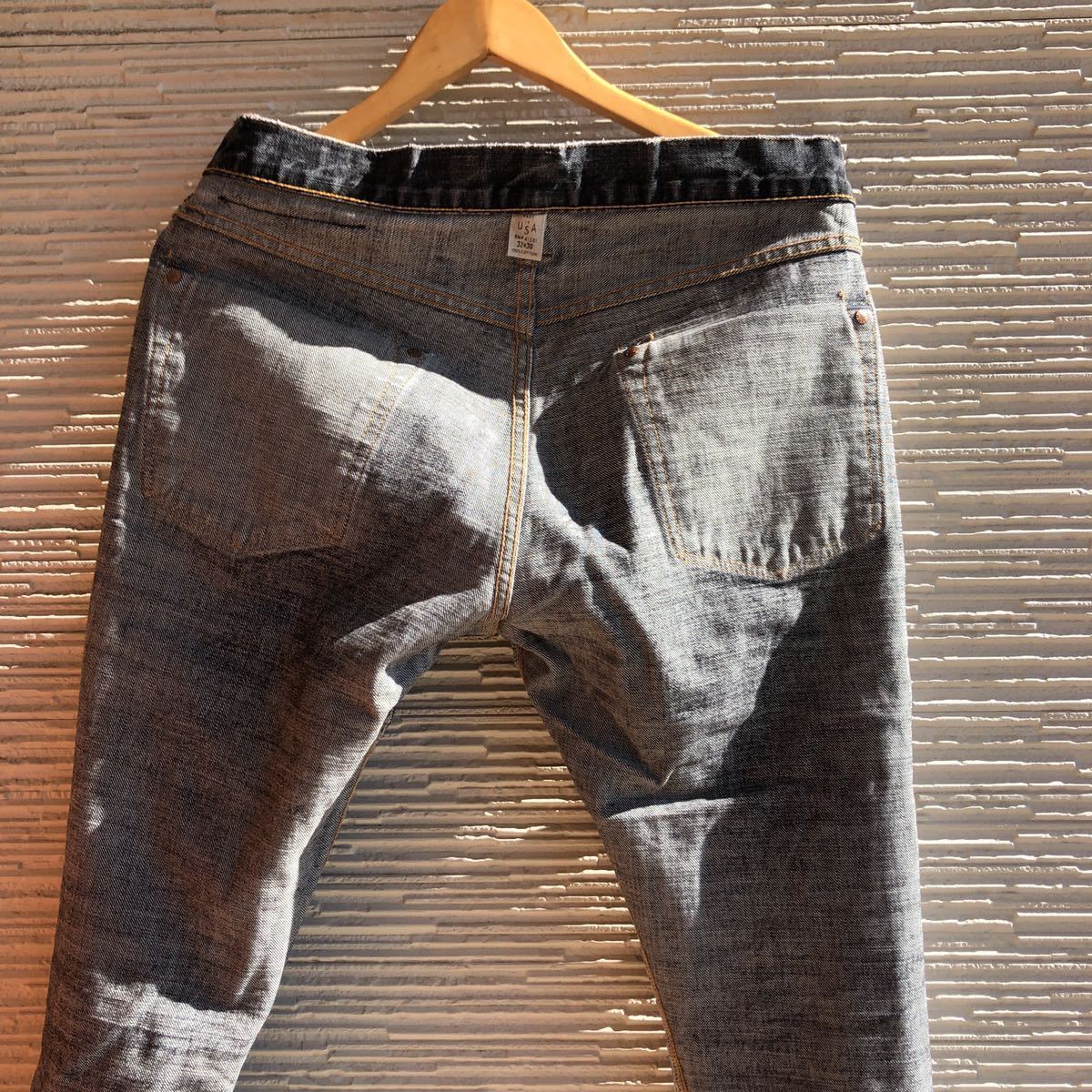 RRL Japanwovenselvedgedenim 3230 デニムパンツ SLIM ブーツカット　黒　アメリカ製_画像6