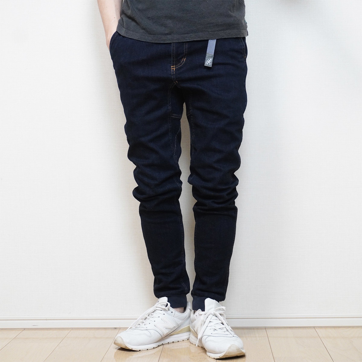 GRAMICCI × OSHMAN'S 別注 DENIM NN RIB PANTS【L】グラミチ オッシュマンズ コラボ デニムジョガーパンツ ナロー  ジーンズ GMP-19F1199