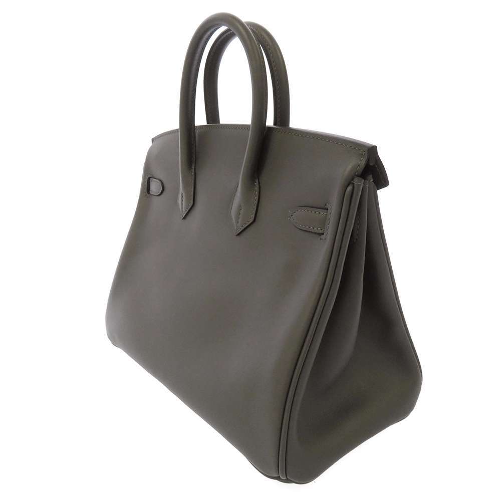 エルメス バーキン25 グラファイト/シルバー金具 ヴォージョナサン Z刻印 HERMES Birkin ハンドバッグ_画像2