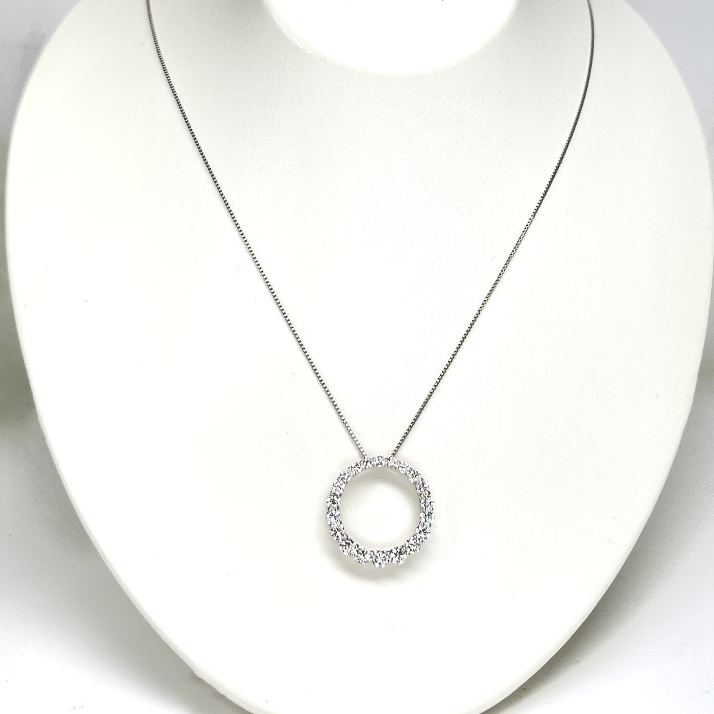 0.70ct 上質ダイヤモンド PT950 ラウンドネックレス | noonanwaste.com