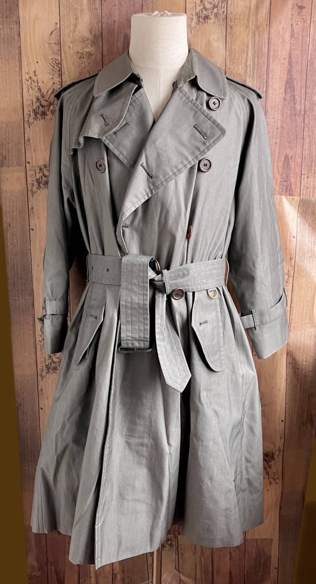 一枚袖 バーバリー 36サイズ トレンチ グレー 英国製 1枚袖 Burberry