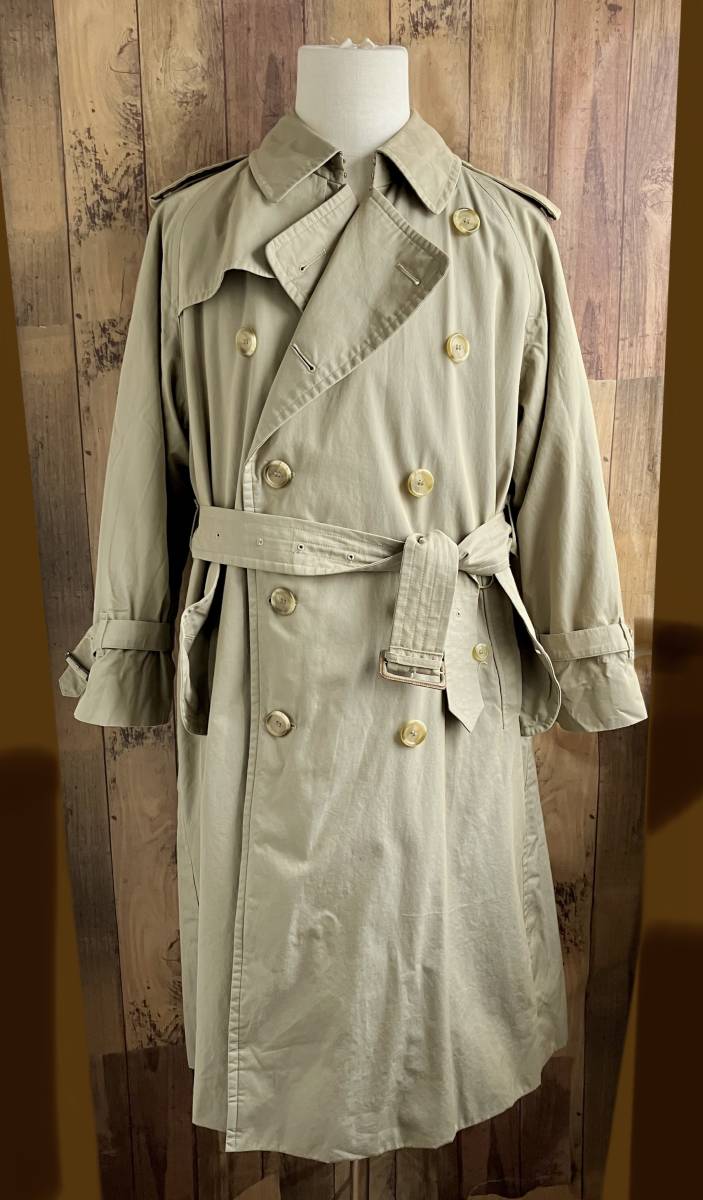 Trench21 一枚袖 38 コットン100 玉虫カーキ バーバリー Burberry