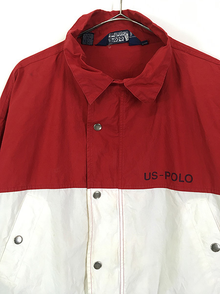 古着 90s POLO Ralph Lauren 「RL-67 1993」 比翼 トリコロール コットン ジャケット XL_画像2