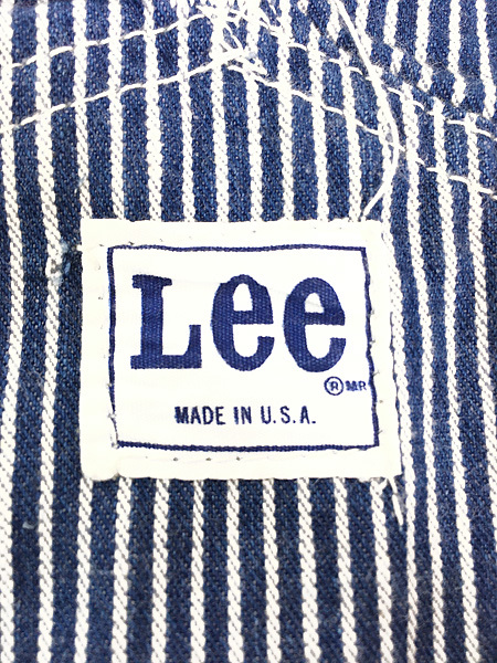 レディース 古着 70s USA製 Lee ヒッコリー デニム ワーク オーバーオール サロペット W28 L27 古着_画像7