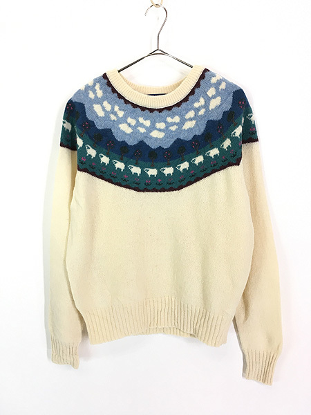 激安超安値 ウール 総柄 風景 アニマル ヒツジ WoolRich 80s 古着 レディース ニット 古着 L セーター Lサイズ 激安超安値 ウール 総柄 風景 アニマル ヒツジ WoolRich 80s 古着 レディース ニット 古着 L セーター Lサイズ
