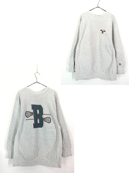 古着 90s USA製 Champion Reverse Weave 「B」 ラクロス BIG アルファベット リバース スウェット XXL 古着_画像1