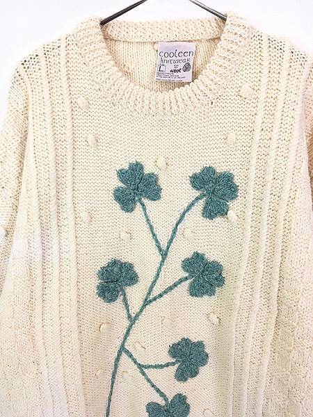 ☆超目玉】 レディース 古着 古着 L セーター ニット ウール アラン