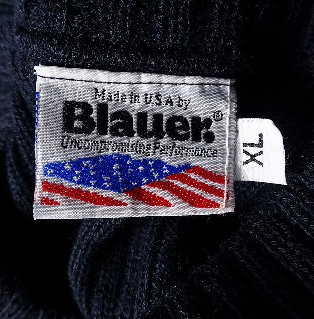 Blauer ブラウアー Vネック コマンドニット セーター ミリタリー アーミー エルボーパッチ 紺 メンズ (XL) ネイビー　 ●o-040_画像7