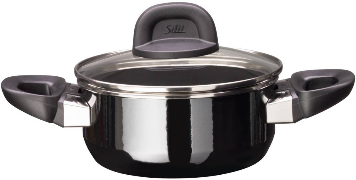 silitosilit Modesto Linesilaru gun two-handled pot black 16cm parallel imported goods 