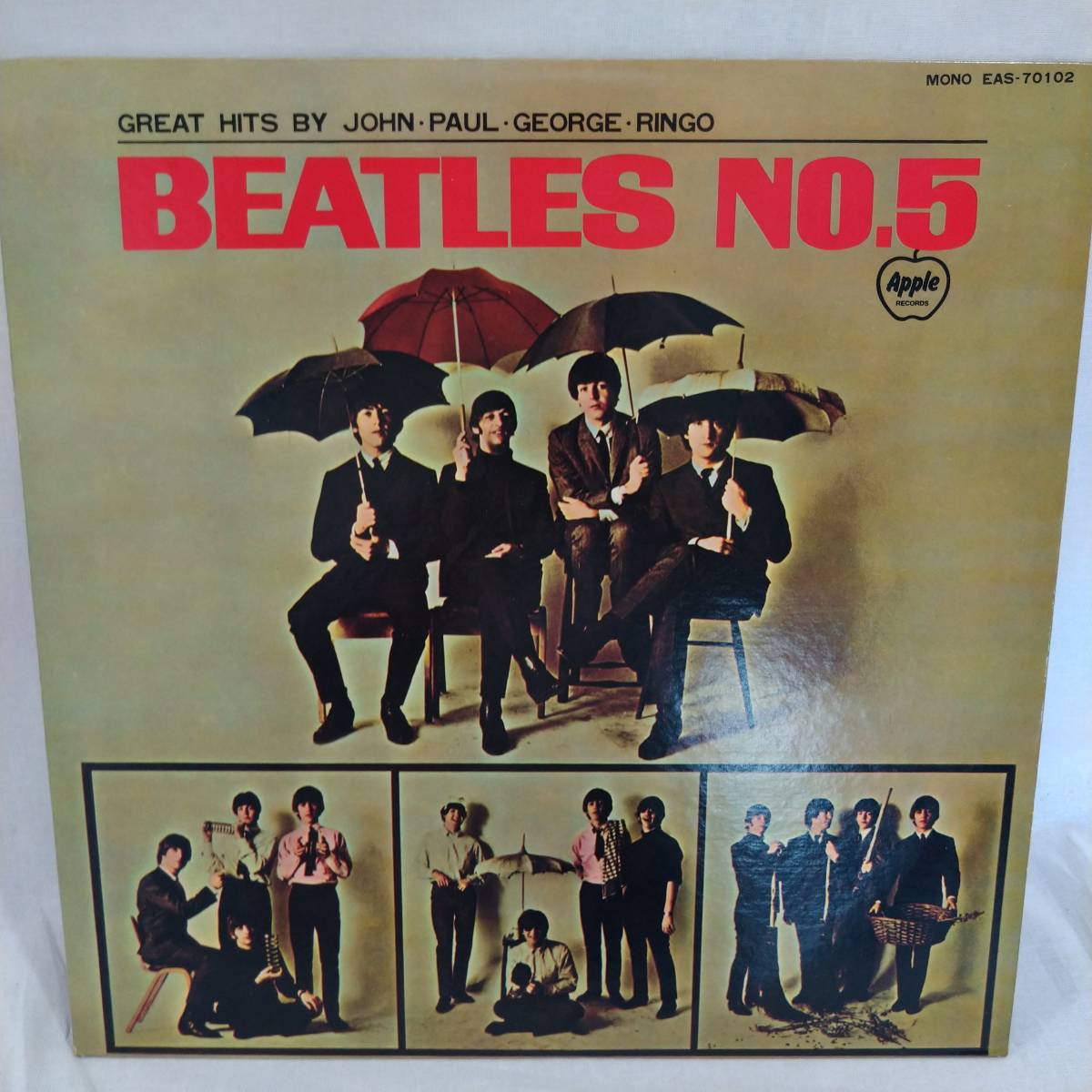 【希少】The Beatles ビートルズ Beatles No. 5 Apple Records EAS-70102【LP レコード 洋楽 ロック マージビート 貴重 レア】の画像1