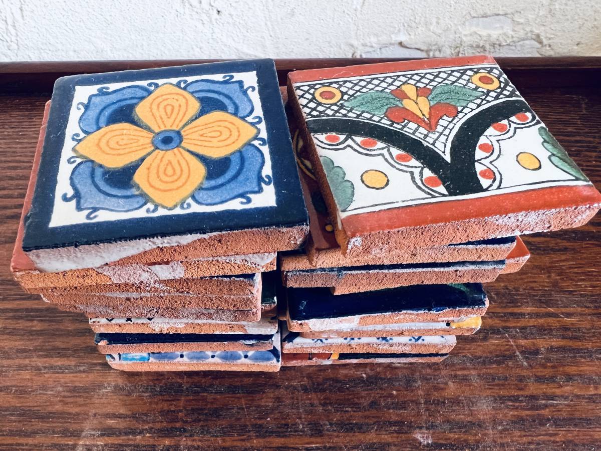 送料無料・早い者勝ち! メキシカンタイル・メキシコタイル・5cm×5cm