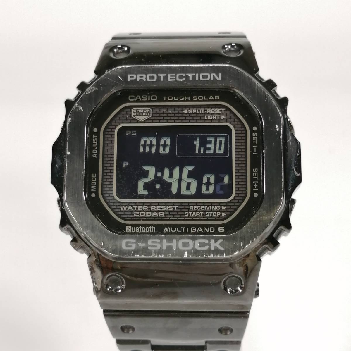 1スタ 稼働品 CASIO G-SHOCK カシオ Gショック GMW-B5000 Bluetooth タフソーラー デジタル ブラック 腕時計 メンズ 1円_画像2