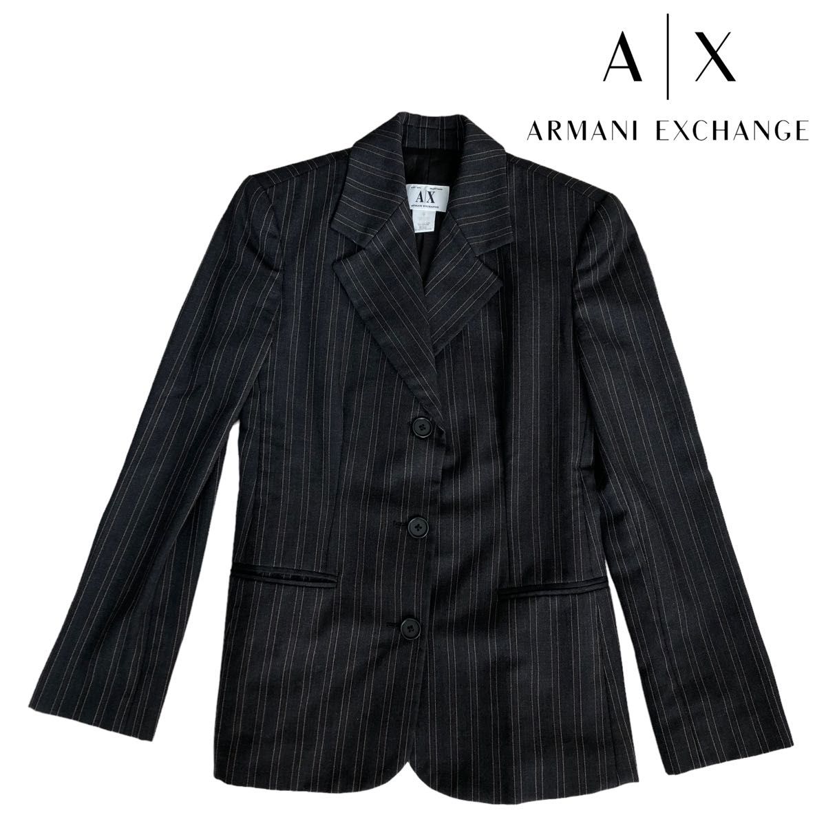 ★ アルマーニ エクスチェンジ ARMANI EXCHANGE レディース ジャケット スーツ ストライプ イタリア製 AX