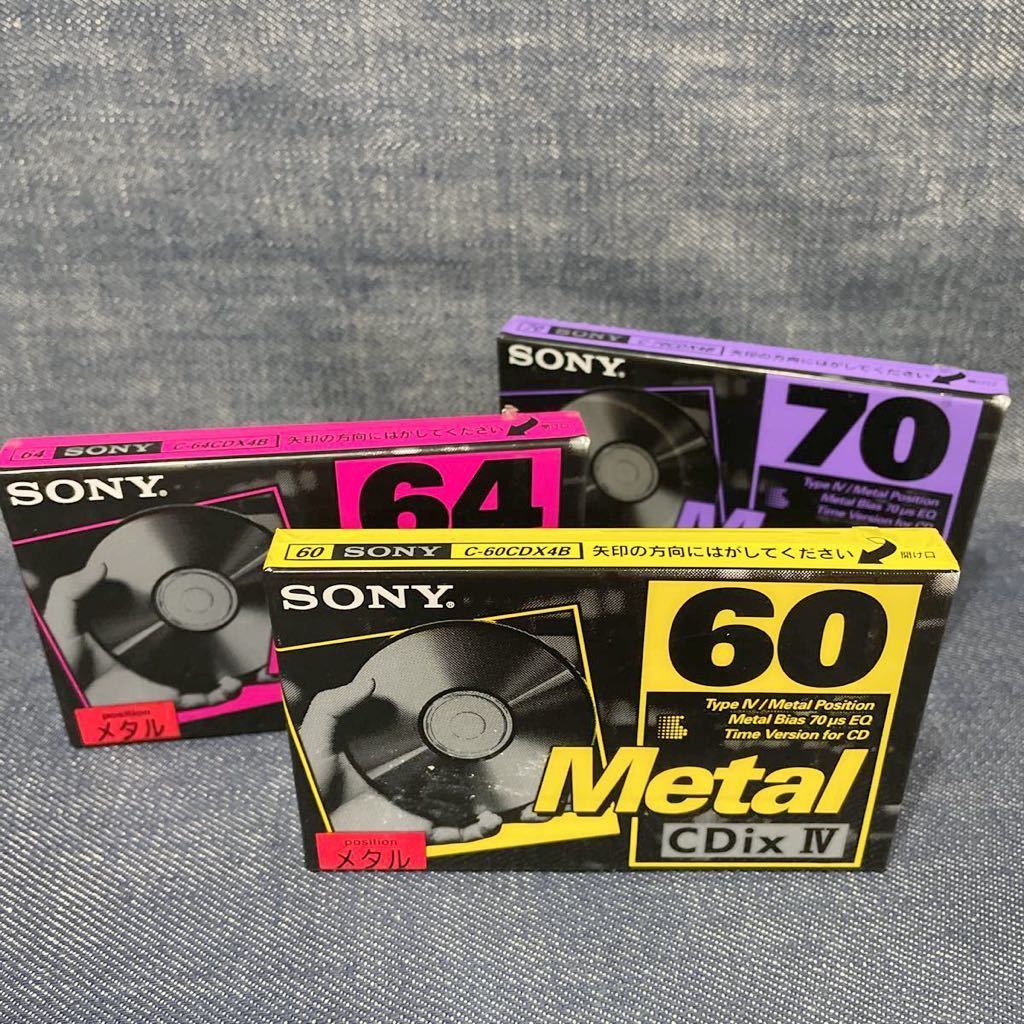SONY オーディオカセットテープ CDix Ⅳ メタルポジション 60分 64分 70分 ３本セット 未開封METAL ソニー TAPE の画像1