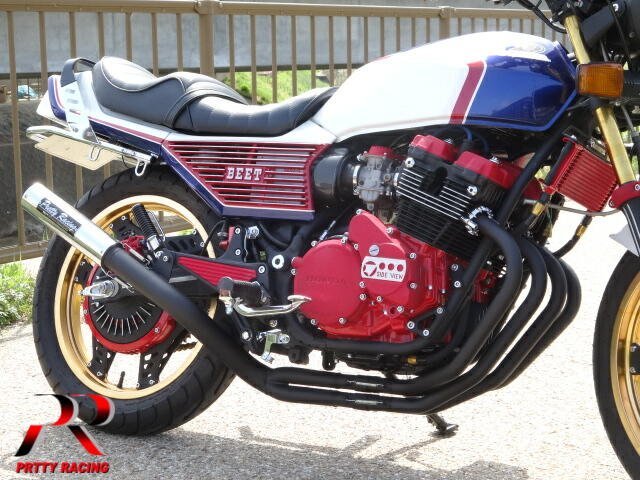 HONDA CBX400F ガニマタブレット管 54π マフラー 黒_画像2