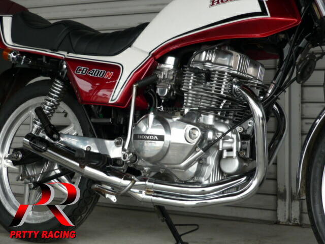 HONDA CB250TCB400T ホーク2 【響】 サイドクロス管 二重加工 マフラー メッキ_画像1