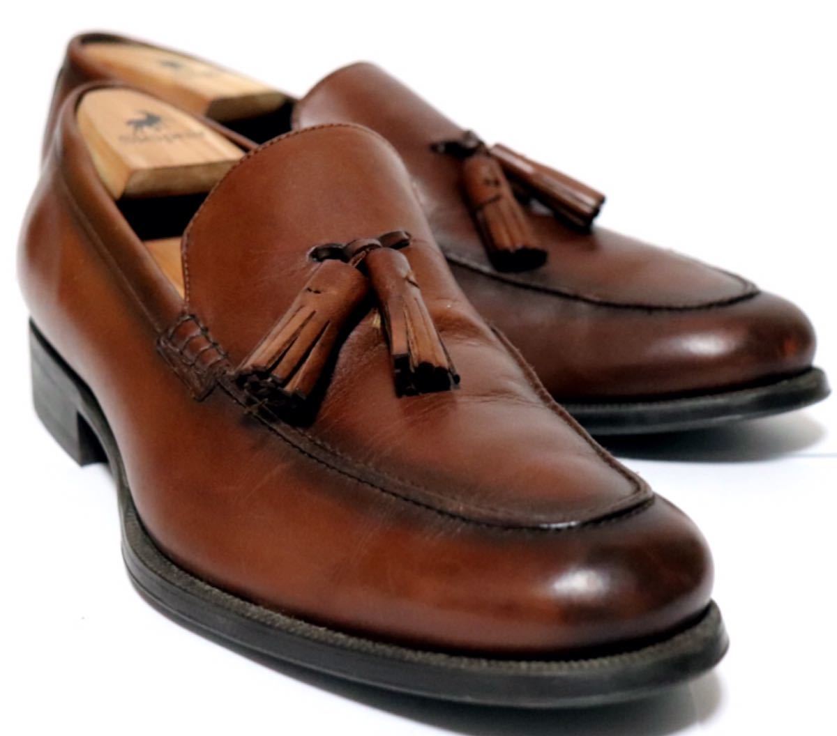 [良品] ZARA 41 25.5㎝　タッセルローファー ビジネスシューズ ブラウン　高級靴　本革　人気ブランド　紳士靴　フォーマル　送料無料！_画像3