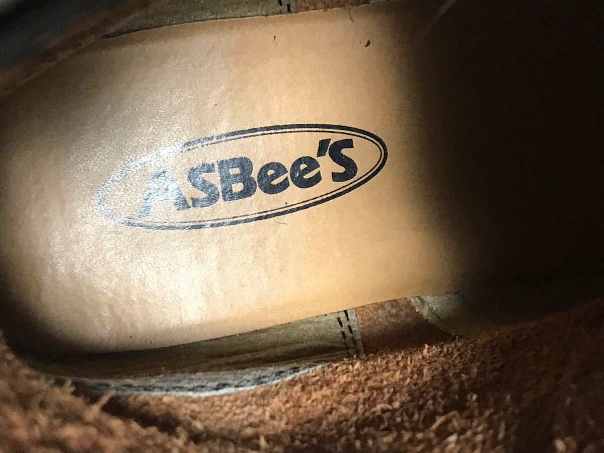 [良品] ASBee'S 25㎝ レースアップブーツ ブラウン メンズ ワークブーツ アメカジ 人気ブランド フォーマル 紳士靴 送料無料！の画像9