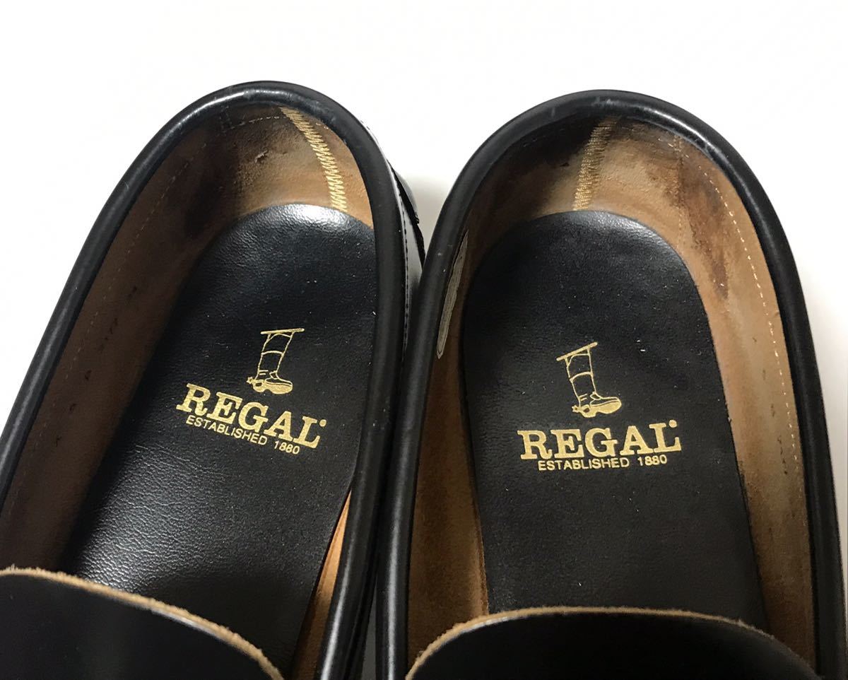 [良品] REGAL 24㎝EE ビジネスシューズ ローファー 2177 人気型番　高級靴　本革　ブラック　黒　フォーマル　ドレス　リーガル　送料無料