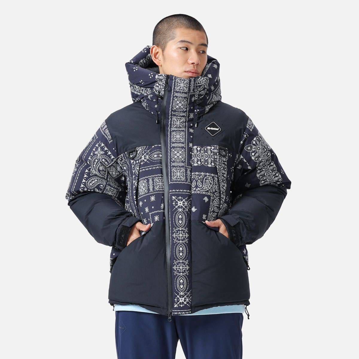 22AW FCRB DOWN BENCH PARKA NAVY L-