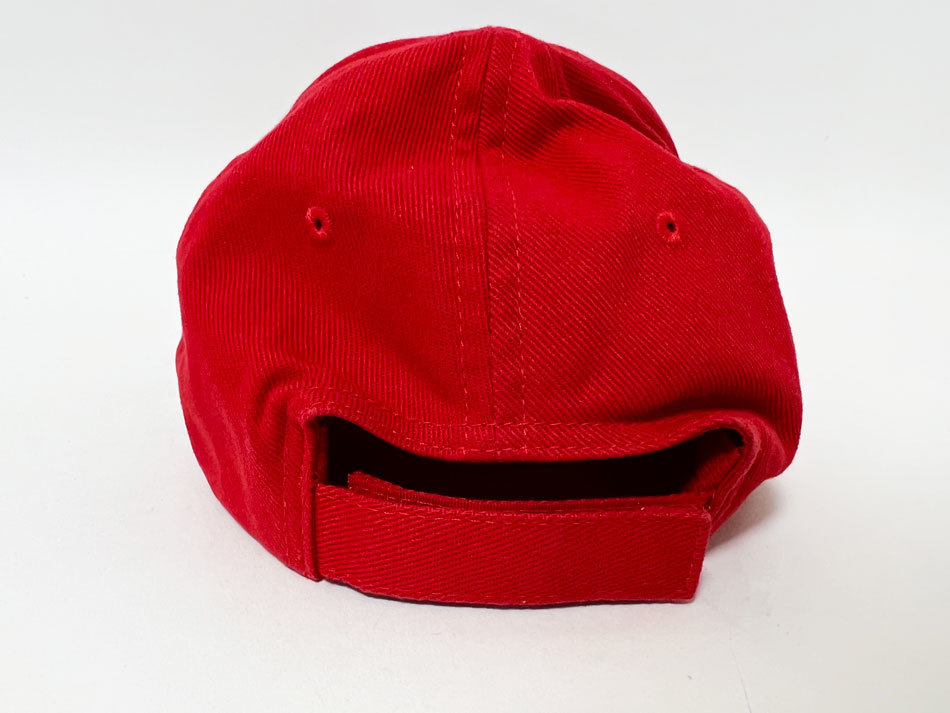 送料無料 BALENCIAGA バレンシアガ ベースボール キャップ 帽子 HAT BB VISOR CAP レッド Lサイズ 577548 美品_画像3
