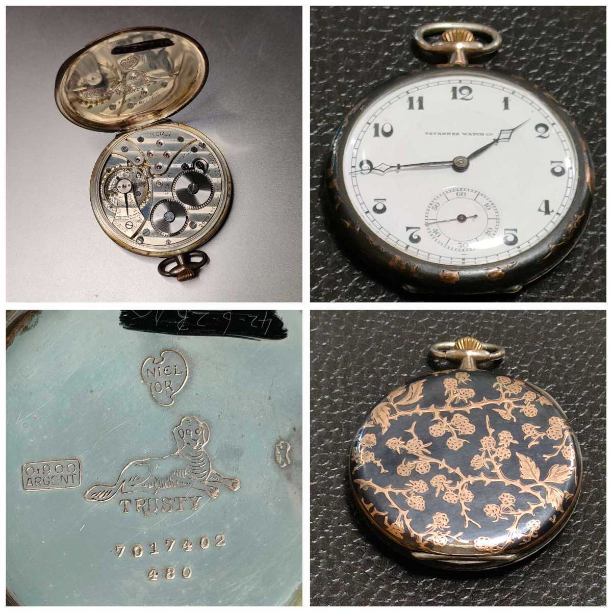 TAVANNES WATCH Co 手巻き ニエロ 懐中時計 |機械式 TAVANNES WATCH Co 手巻き ニエロ 懐中時計 |機械式