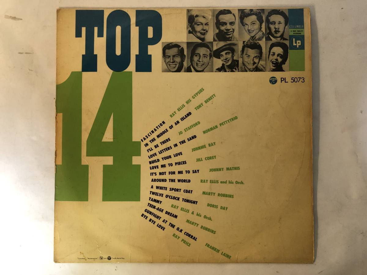 30113S 12inch LP★トップ 14/TOP 14★TONY BENETT/JO STAFFORD/JILL COREY/MARTY ROBBINS/DORIS DAY/RAY PRICE/FRANKIE LAINE★PL 5073_画像1