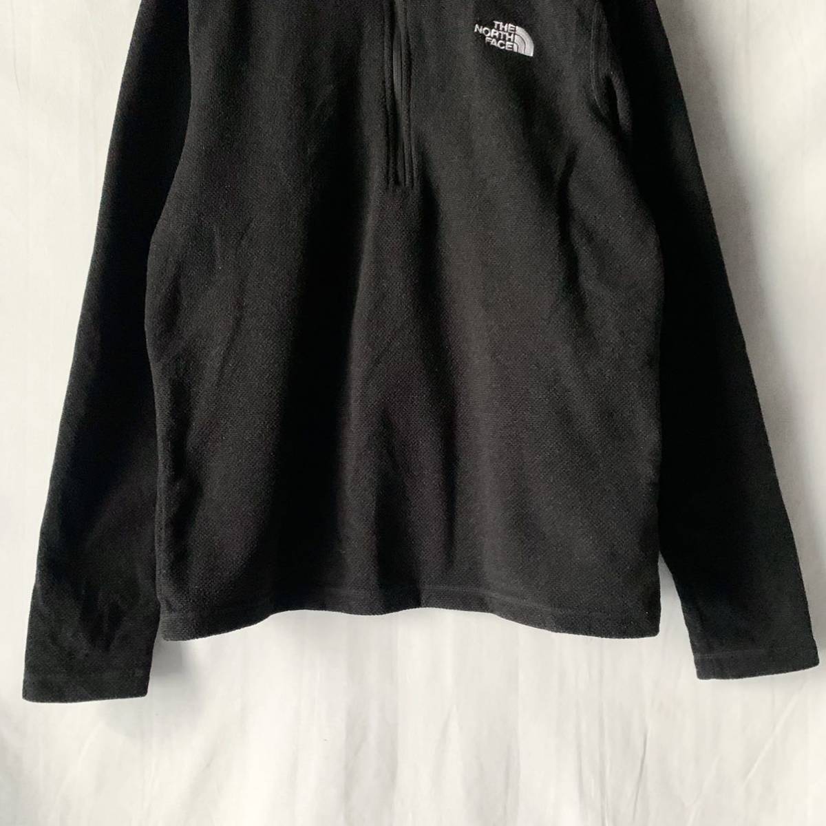 THE NORTH FACE ノースフェイス ハーフジップ プルオーバー フリースジャケット ブラック 黒 M アウトドア ヴィンテージ OLD_画像5