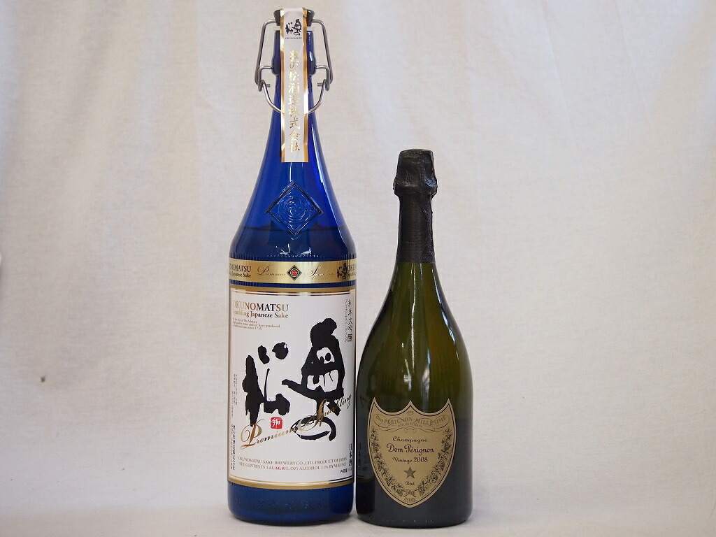 最高峰スパークリング日仏2本セット(フランスドンペリニヨン750ml 福島