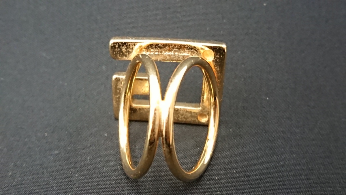 * secondhand goods * GUCCI scarf ring Gucci G Logo G Mark Gold [ commodity . including in a package welcome ]