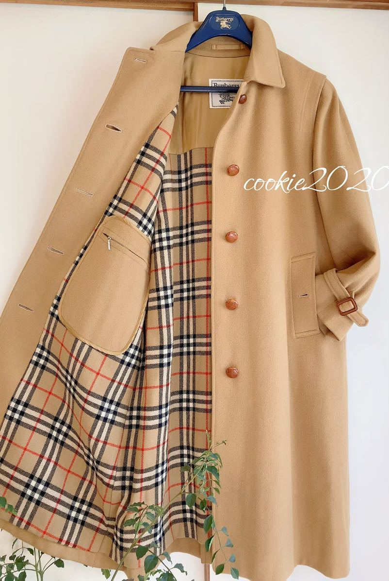高級【人気☆ウールコート】BURBERRY、バーバリーロンドン、美ライン