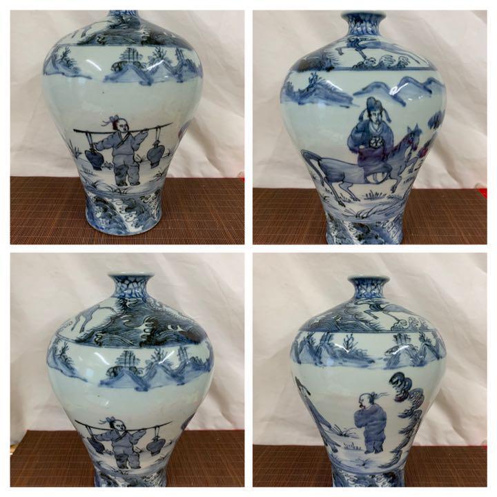 中国古美術 清時代染付け 人物山水梅瓶 | indoridlatamapower.co.id