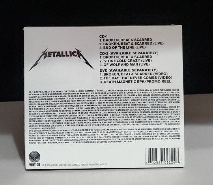 metallica broken,best & scarred CD＋DVD