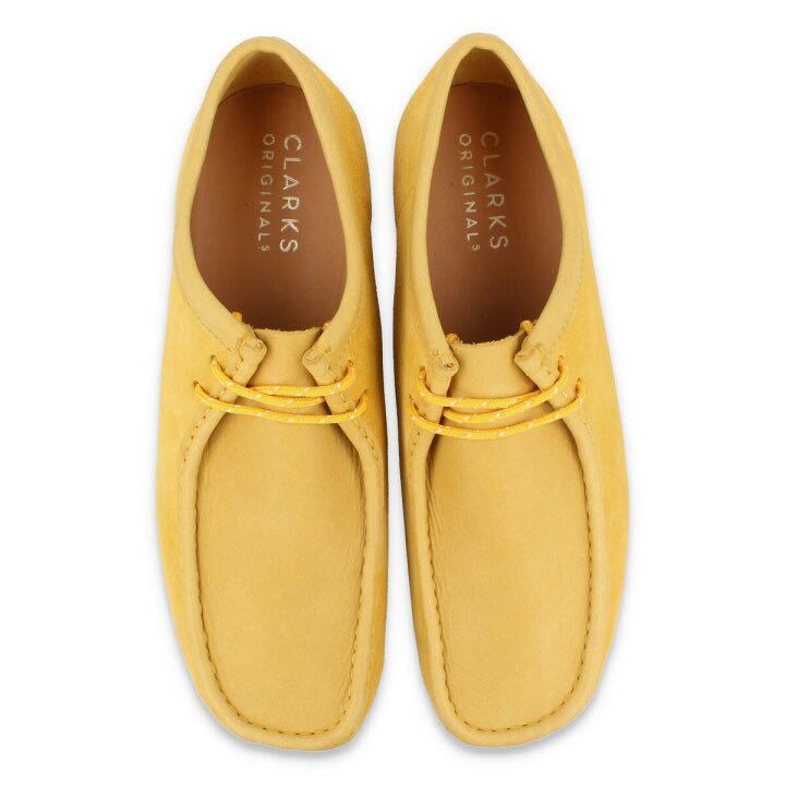 CLARKS Clarks WALLABEE YELLOW COMBI SUEDE желтый комбинированный замша кожа мокасины мужской обувь мужская мода UK7.5