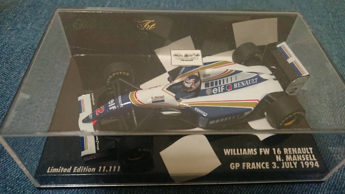 1/43 MINICHAMPS 1994年フランスGP ウィリアムズルノーFW16#2 N・マンセル_画像1