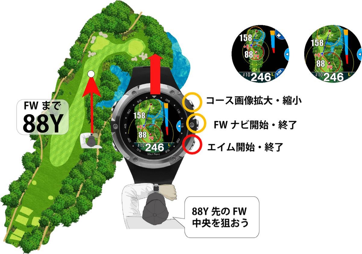 【新品未開封品】ショットナビ ゴルフ W1 エヴォルブ 腕時計型GPSナビ Shot Navi W1 Evolve　