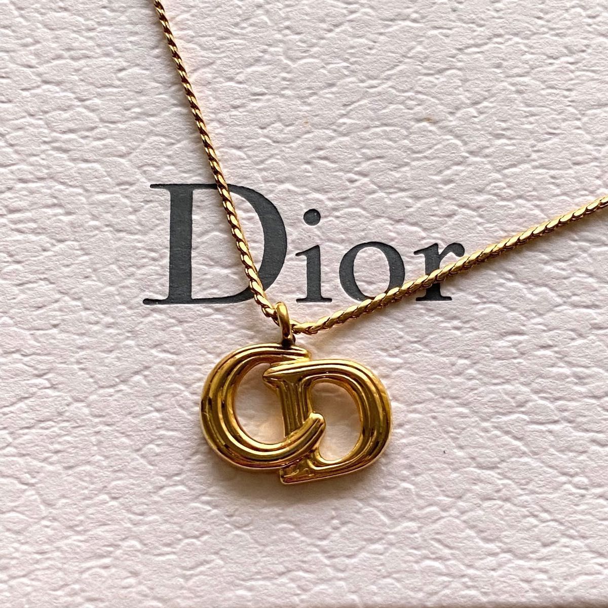 Christian Dior クリスチャンディオール CD ロゴ ネックレス