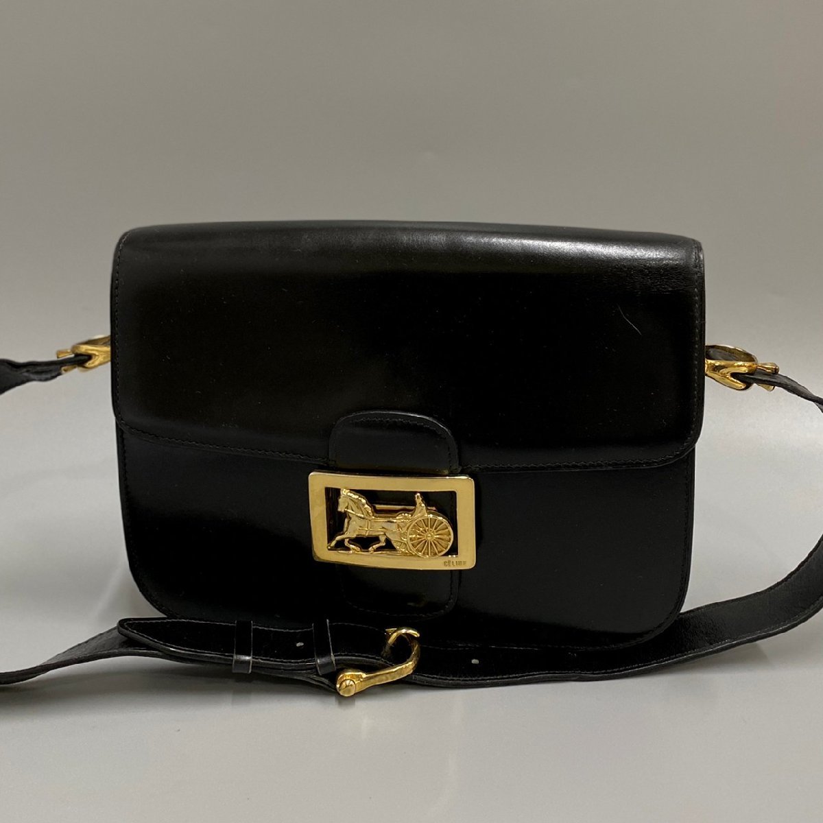 1円 CELINE セリーヌ ヴィンテージ 馬車金具 ホースキャリッジ 金具