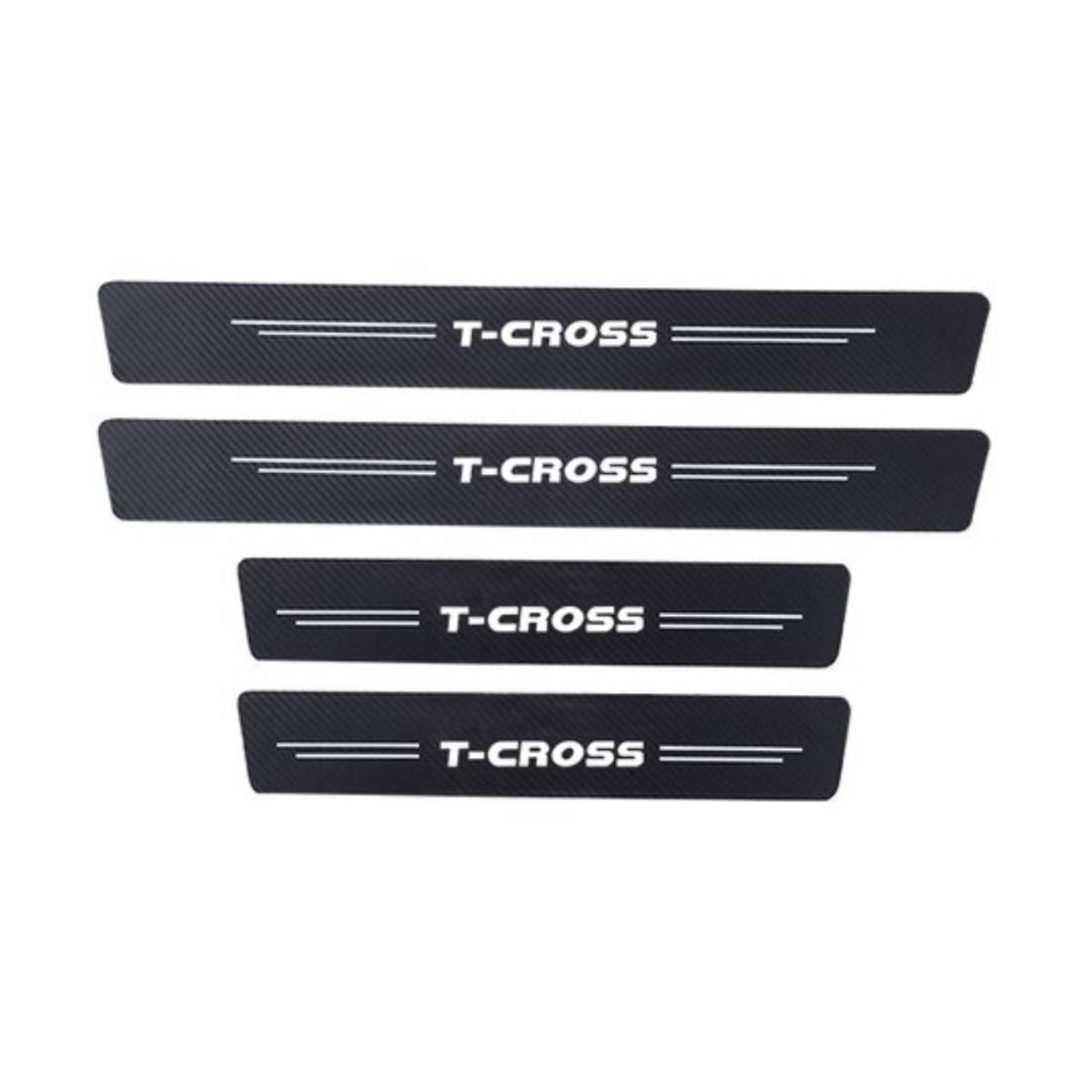 VOLKSWAGEN T-CROSS car protection sticker 4 piece set 2 design .. selection carbon black black do Across accessory * new goods free shipping 