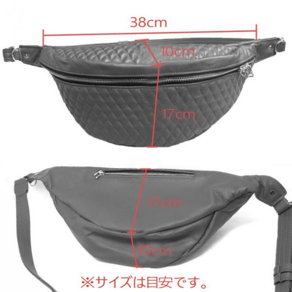 送料0 【HEAVY】 FANNY PACK ファニーパック ダイヤステッチ ボディバッグ リアルレザー バッファローレザー BODY BAG 牛革 GREEN グリーン_画像4