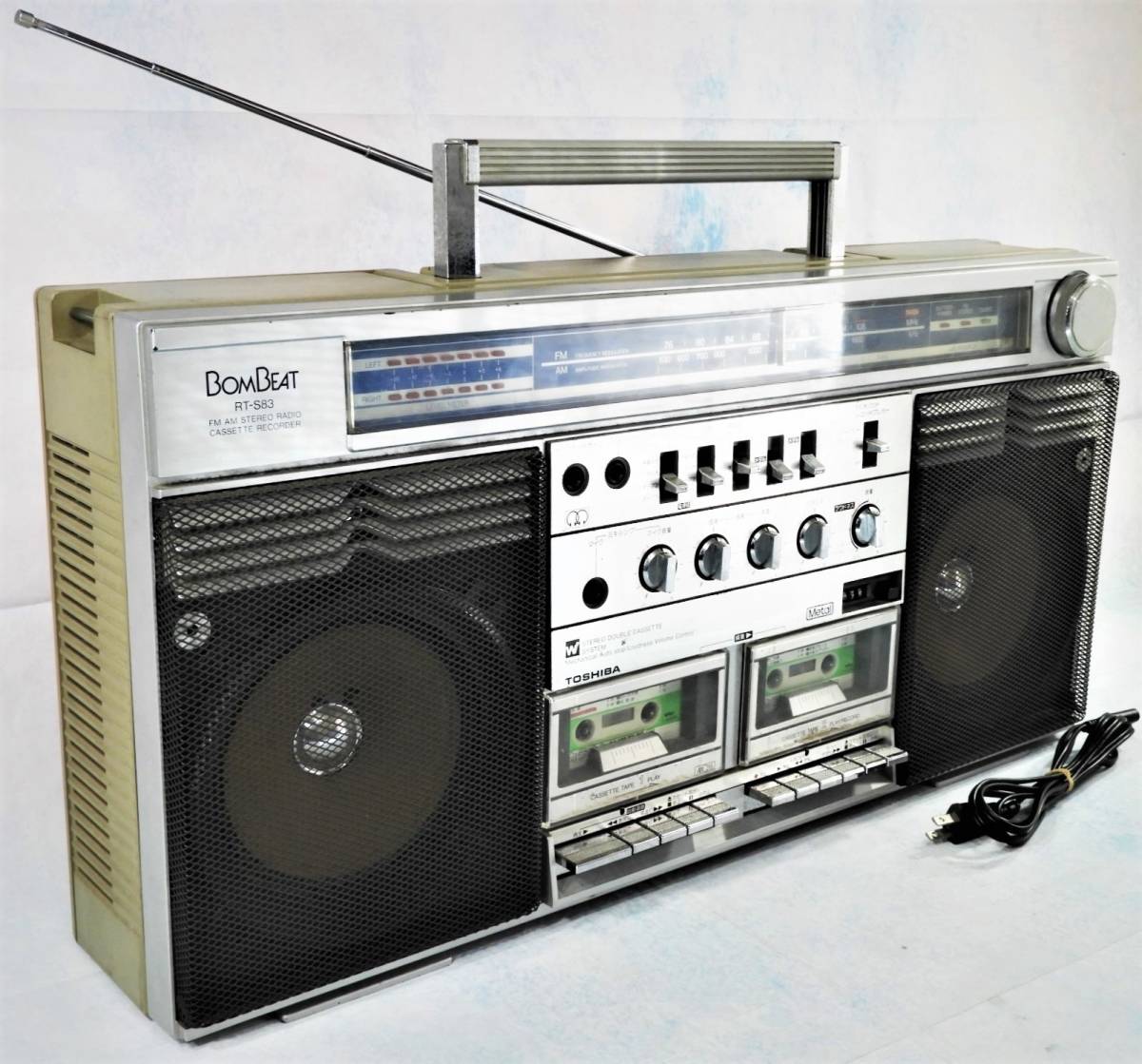 東芝 TOSHIBA BomBeat RT-S83 大型Wラジカセ/メタル 点検整備済み