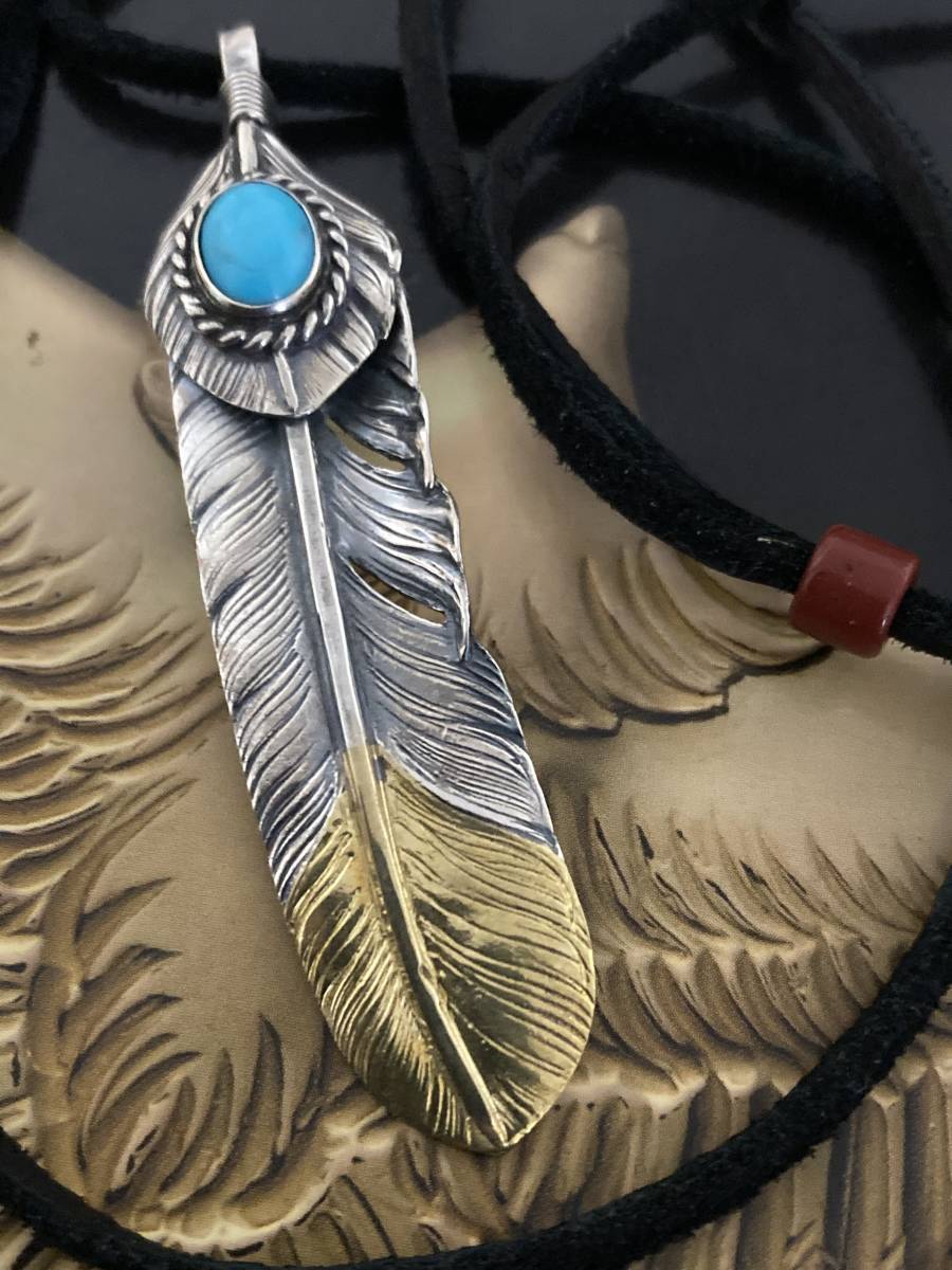 ゴローズ goros オールド 銀ヒヨコ ターコイズ 唐草 クロス